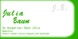 julia baun business card